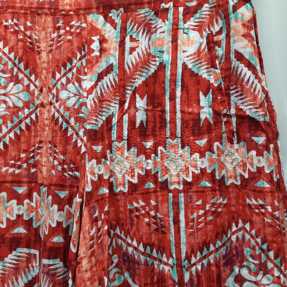 Cato Women's Orange Square Pants Capri Pants Elastic Waist Size L - Picture 4 of 13